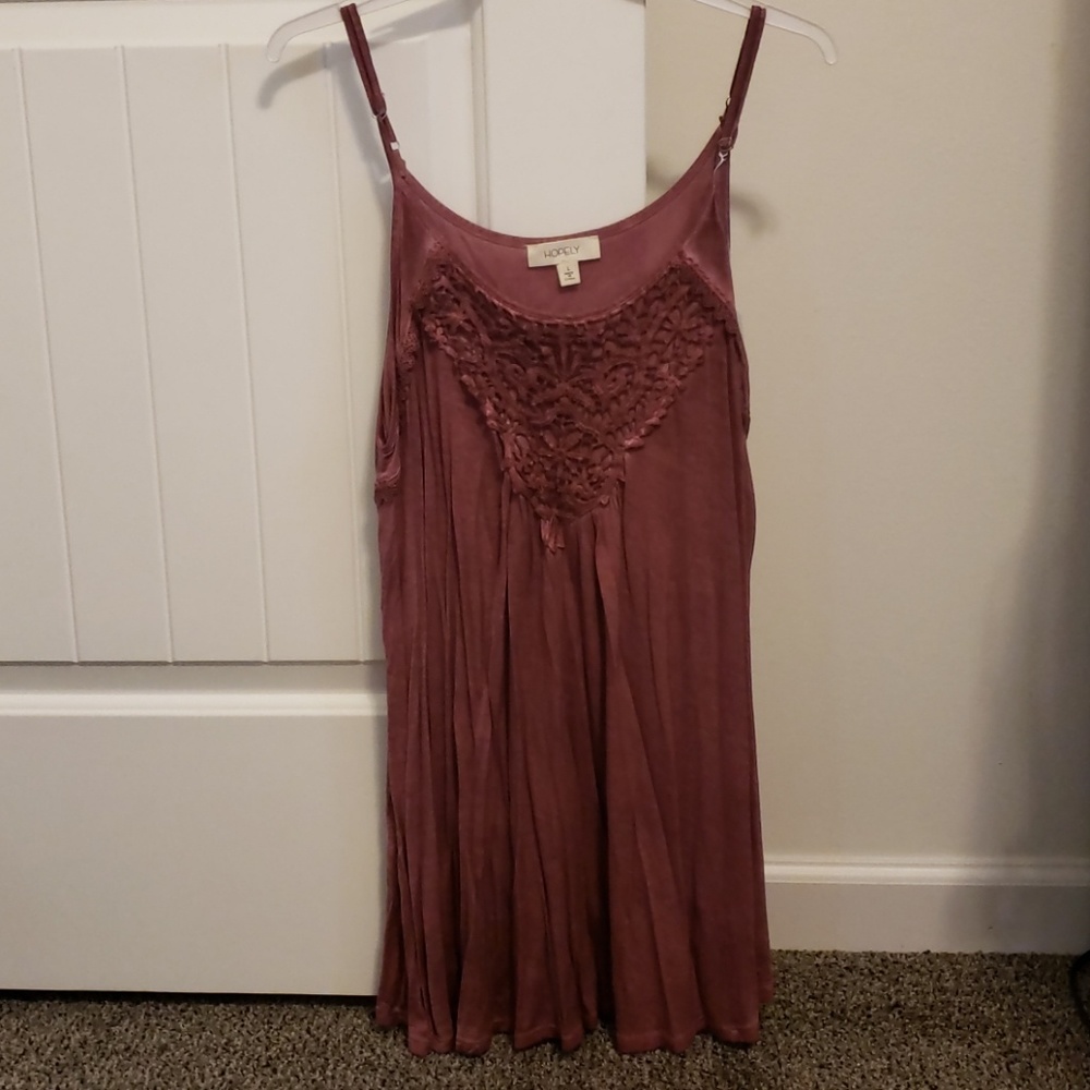 Crochet Detailed Tunic Tank